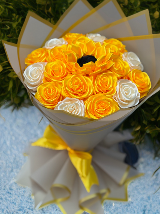Golden Sunshine Rose Bouquet