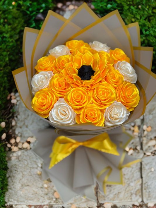 Golden Sunshine Rose Bouquet