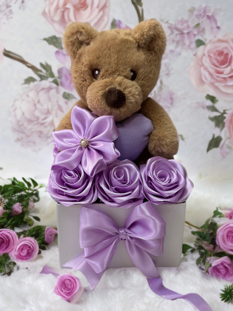 Lavender Teddy Love Box