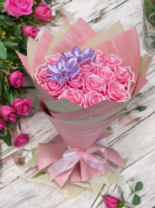 Blushing Elegance Rose Bouquet