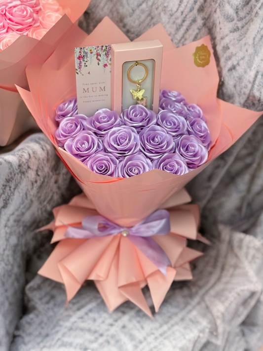 Purple Tenderness– Boutique Rose Bouquet with Gift